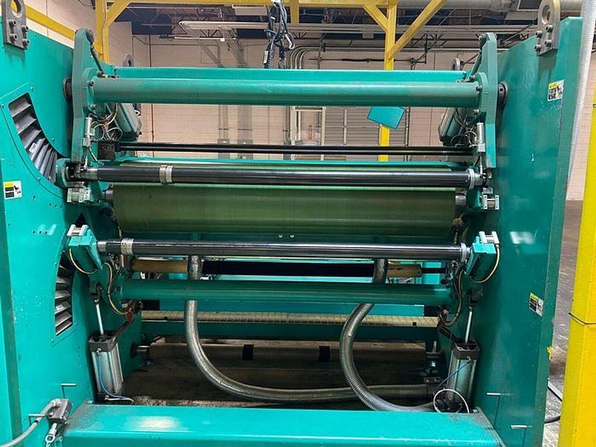 Used Dusenbery 740 62" Duplex Slitter Rewinder, 24" Rewind