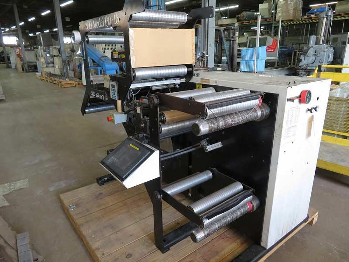 Used 16" CEI Converting Equipment International Model 130-16 Duplex Slitter Rewinder