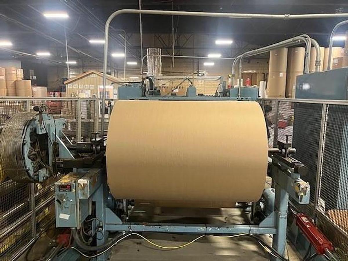 Used 54" Jennerjahn Counter Roll Rewinder with Slitting Rebuilt 2006