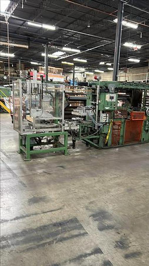 Used Dietzco 60" Sheeter with 3 Color Wolverine Printer