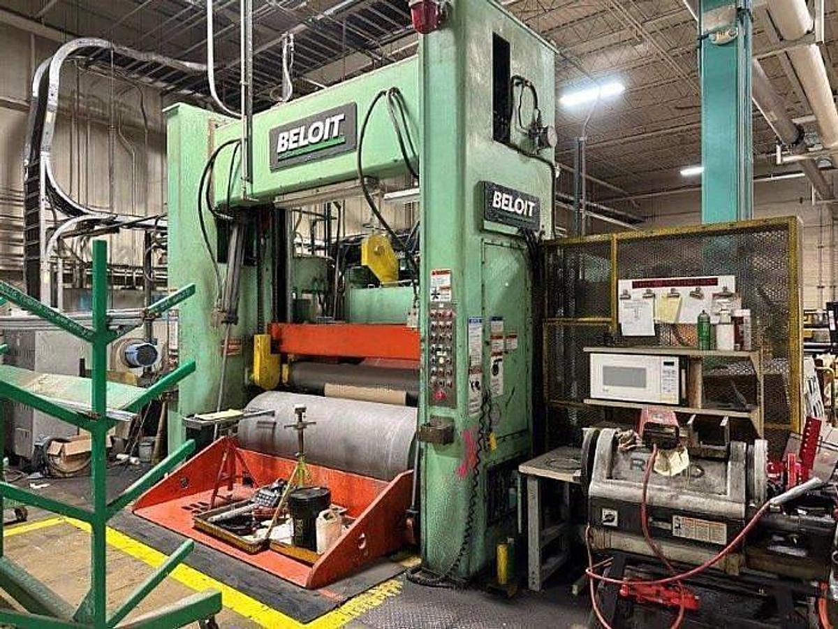 Used 84" Beloit Two Drum Winder 6000 Fpm 60" Rewind Diameter