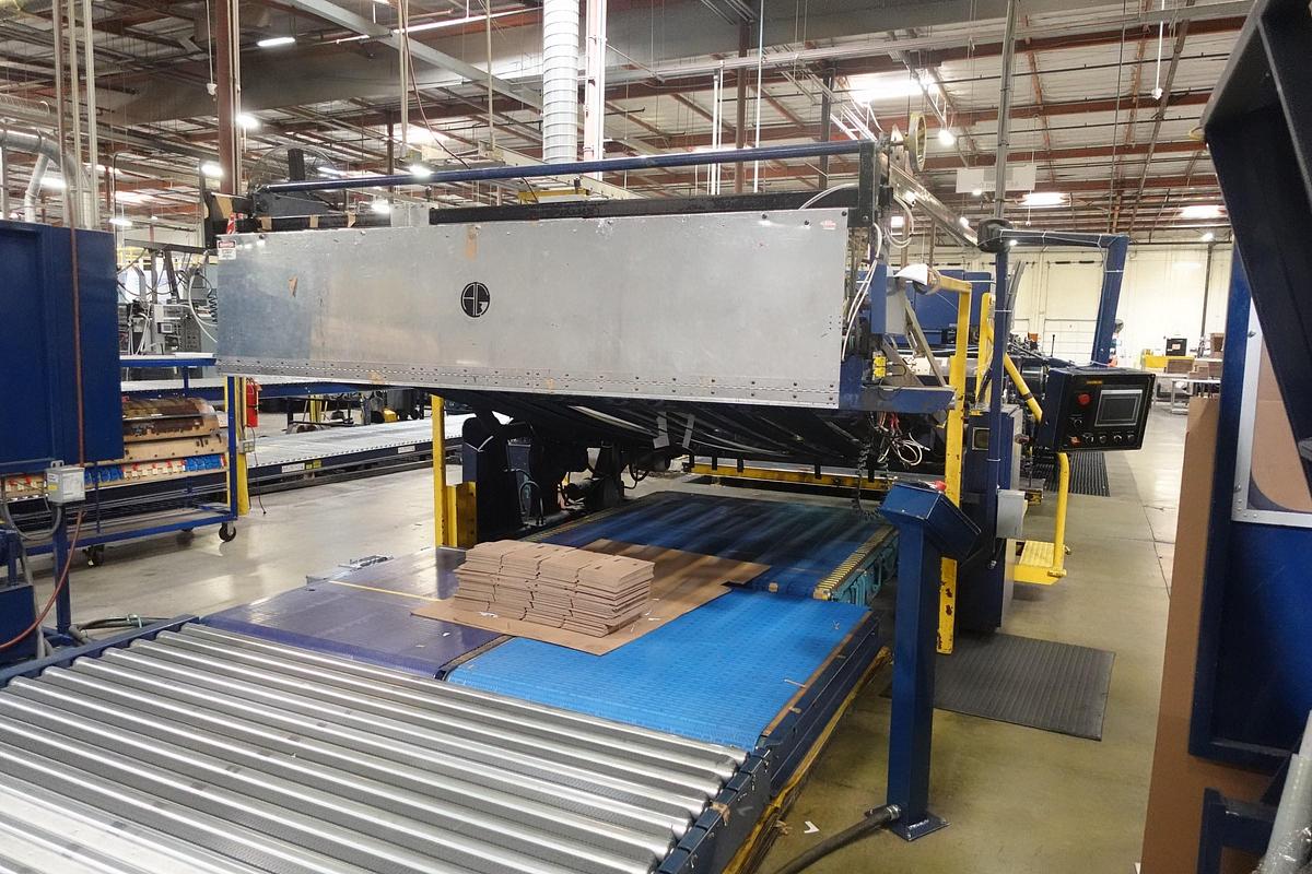 Used 2018 Geo. M. Martin BCS 108" Corrugated Box Stacker with Rebuilt Controls