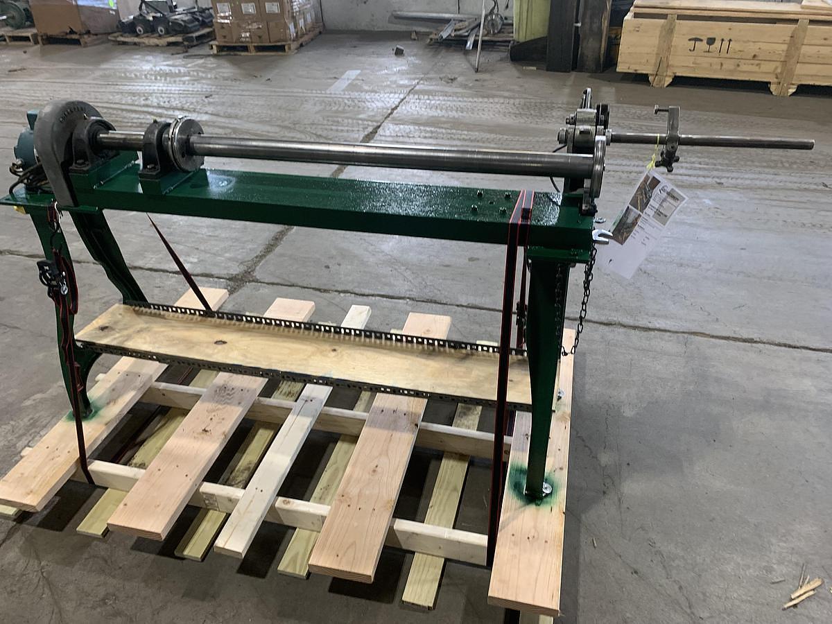Used Dusenbery 60" Manual Core Cutter, 3" and 6" Cores