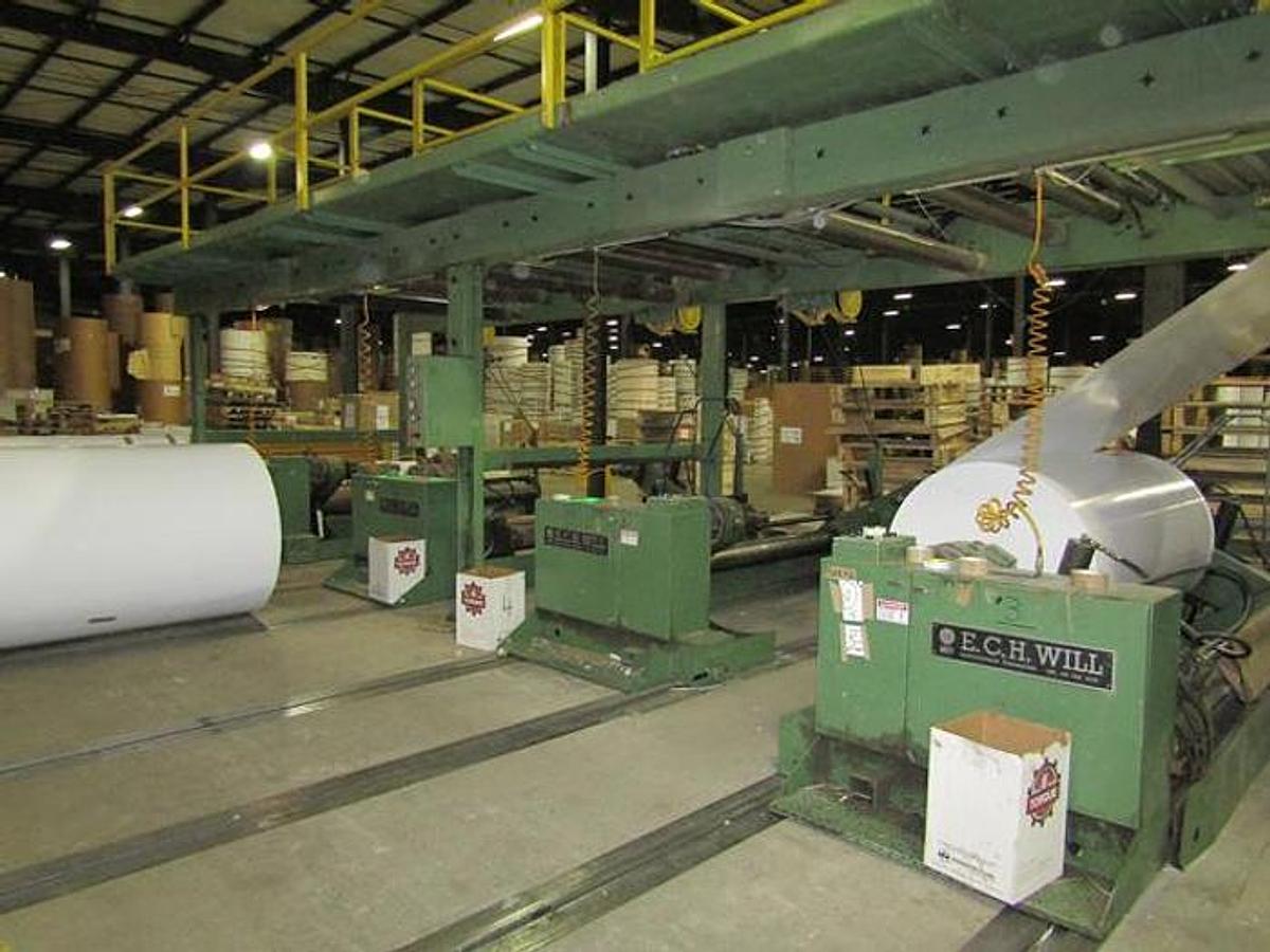 Used E.C.H. Will 76" Dual Rotary Knife Sheeter - 1992