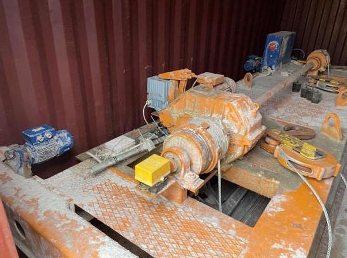 Used 104" (2.65M) Toschi Two Drum Tissue Slitter Rewinder 3 Unwind Stands