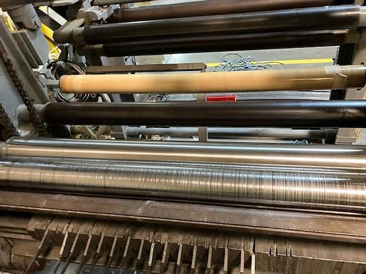 Used 43" Johnstone Two Drum Winder Score Slitting 1.5" Minimum