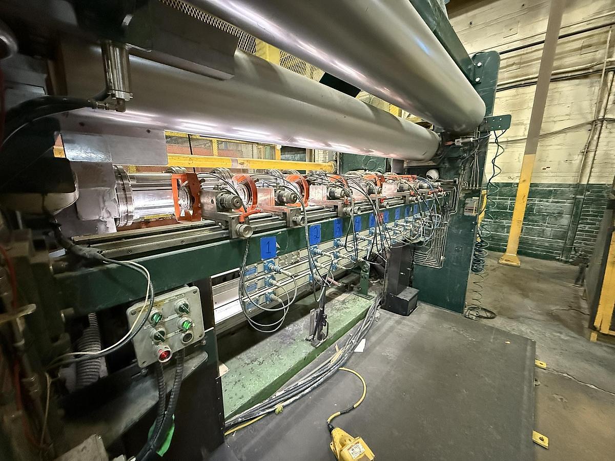 Used 110" Langston Model DA Two Drum Slitter Rewinder 72" Rewind Diameter