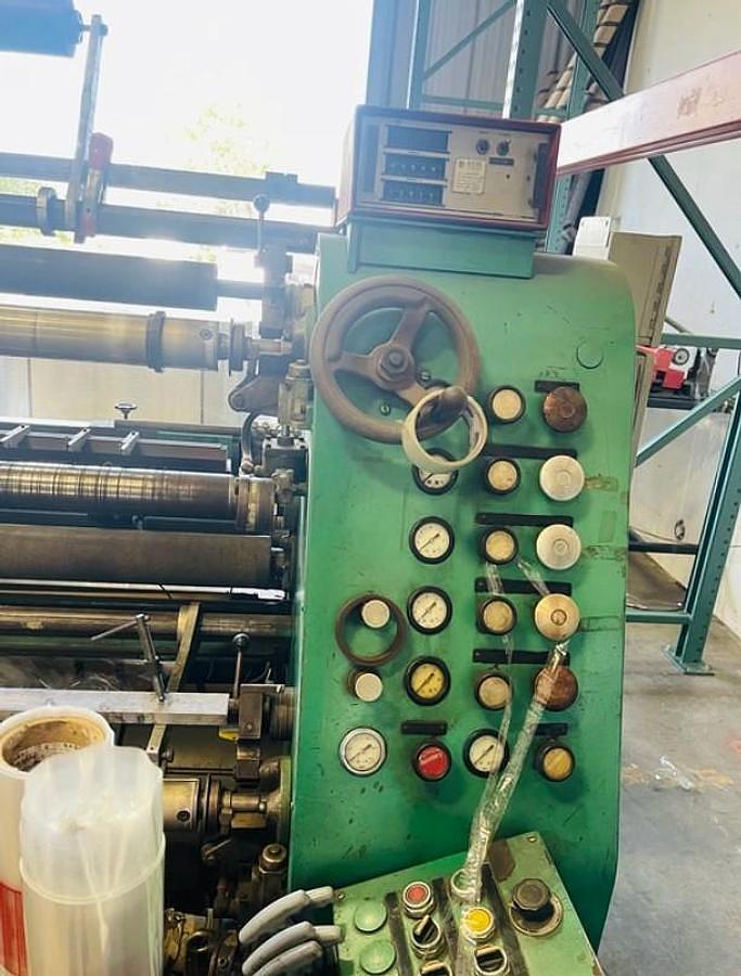 Used Dusenbery 635 BL 54" Duplex Slitter Rewinder, 18" Rewind