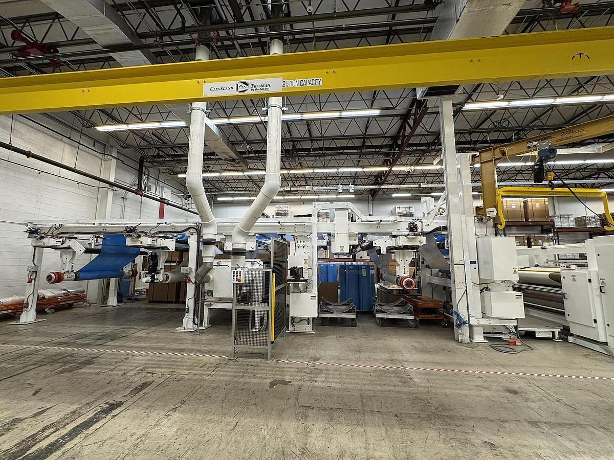 Used 72" Catbridge 324 MC Lamination Line with Turret Rewinder