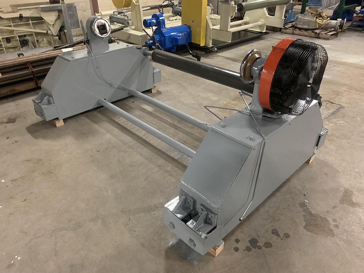 Used 60" Shafted Unwind Stand with Edge Guide