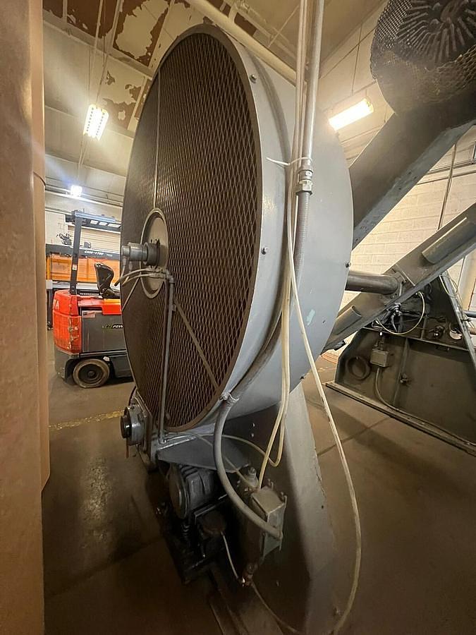 Used 50" Turret Two Roll Unwind Stand Shaftless Floor Pick Up 72" Diameter Capacity