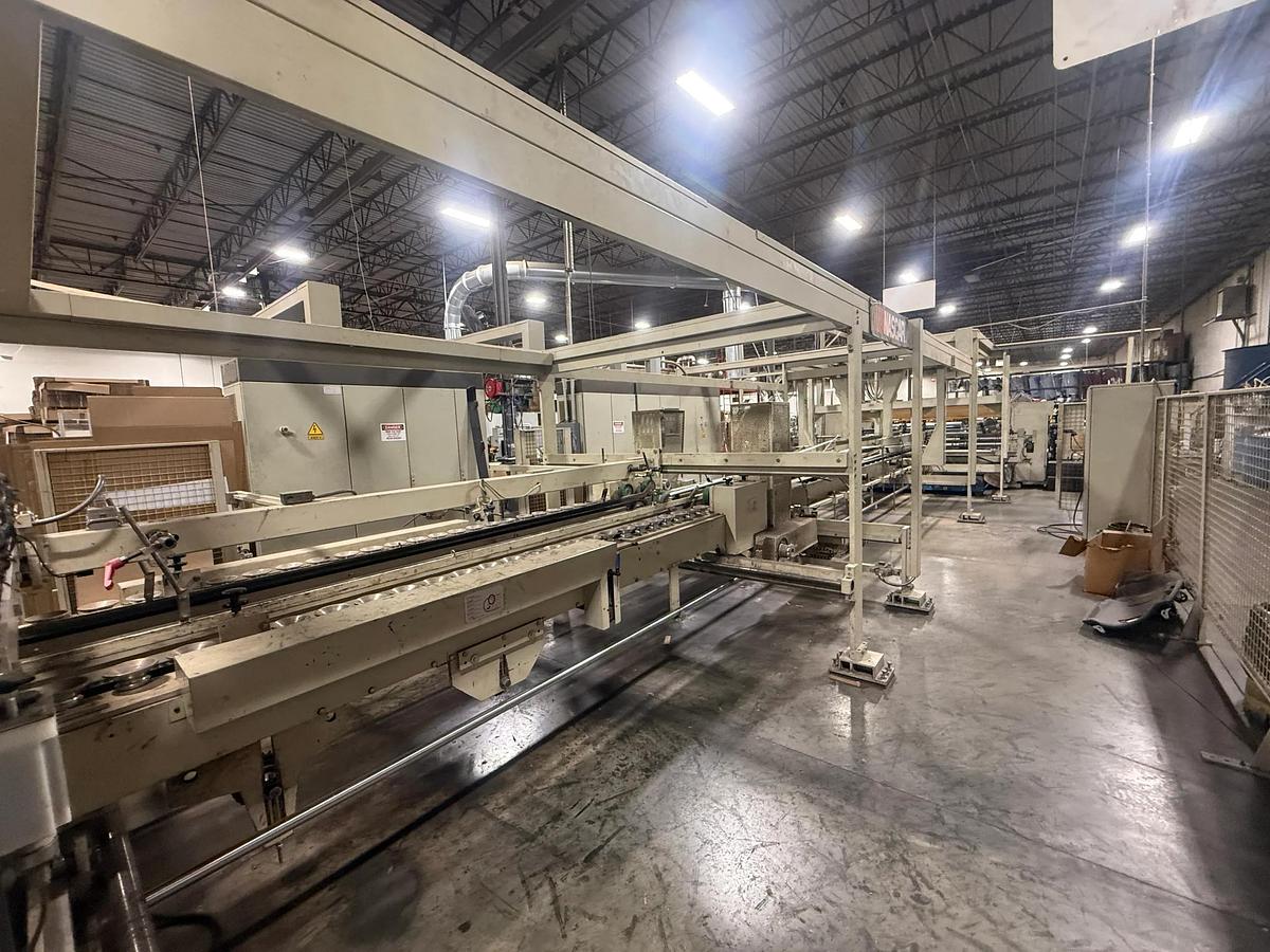 Used 53″ x 122″ Curioni Flexo Folder Gluer (1999) – 2 Color – SUN Lead Edge Feeder – Valco Glue – Computerized Setup