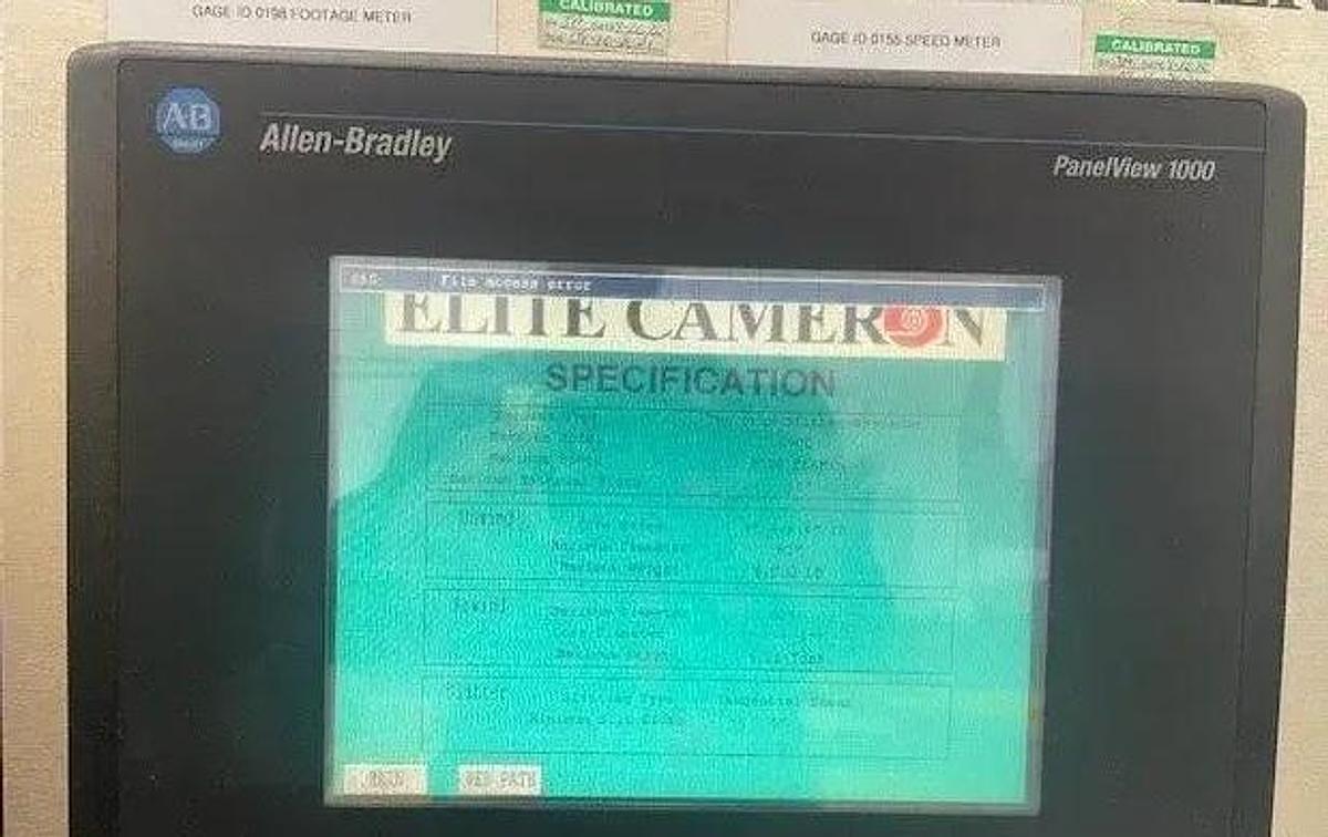 Used 82" Elite Cameron Two Drum Slitter Rewinder Model TD4400