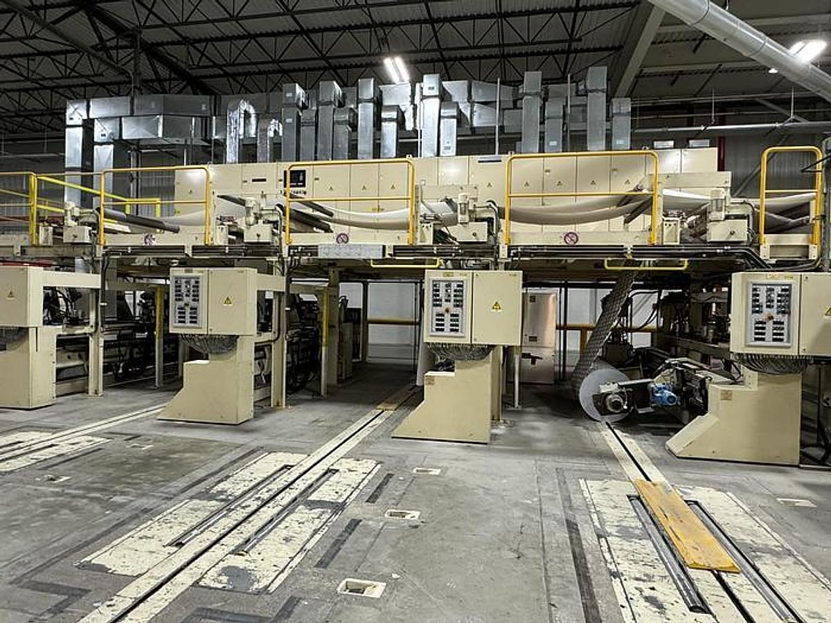 Used Bielomatik 64" x 60" OD Shaftless Floor Pick Up Unwind Stands (Set of 4)