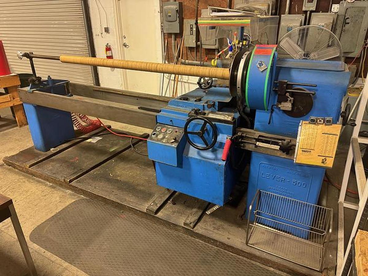 Used Lever 500 85" Single Knife Roll Cutter with Mister