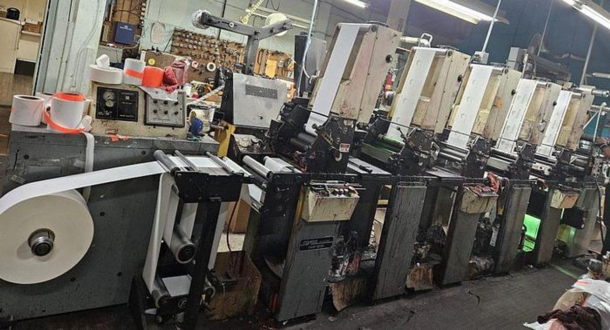 Used Comco Cadet 10" 5 Color Press with 2 Die Stations
