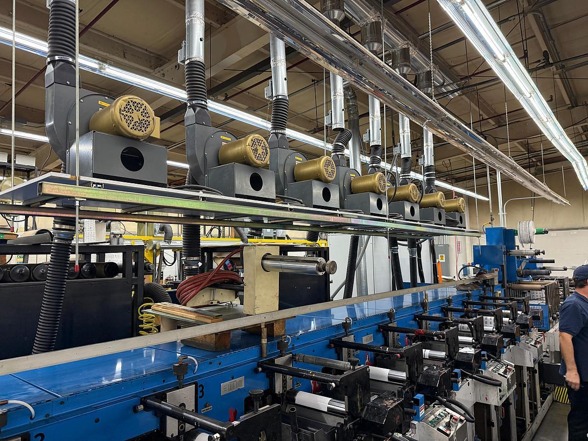 Used Rotopress 3510 10" 10 Color Flexo Press with 2 Die Stations