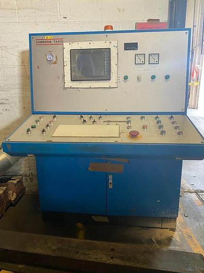 Used 100" Elite Cameron Two Drum Winder Model T4400; 60" Rewind Diameter 3500 Fpm