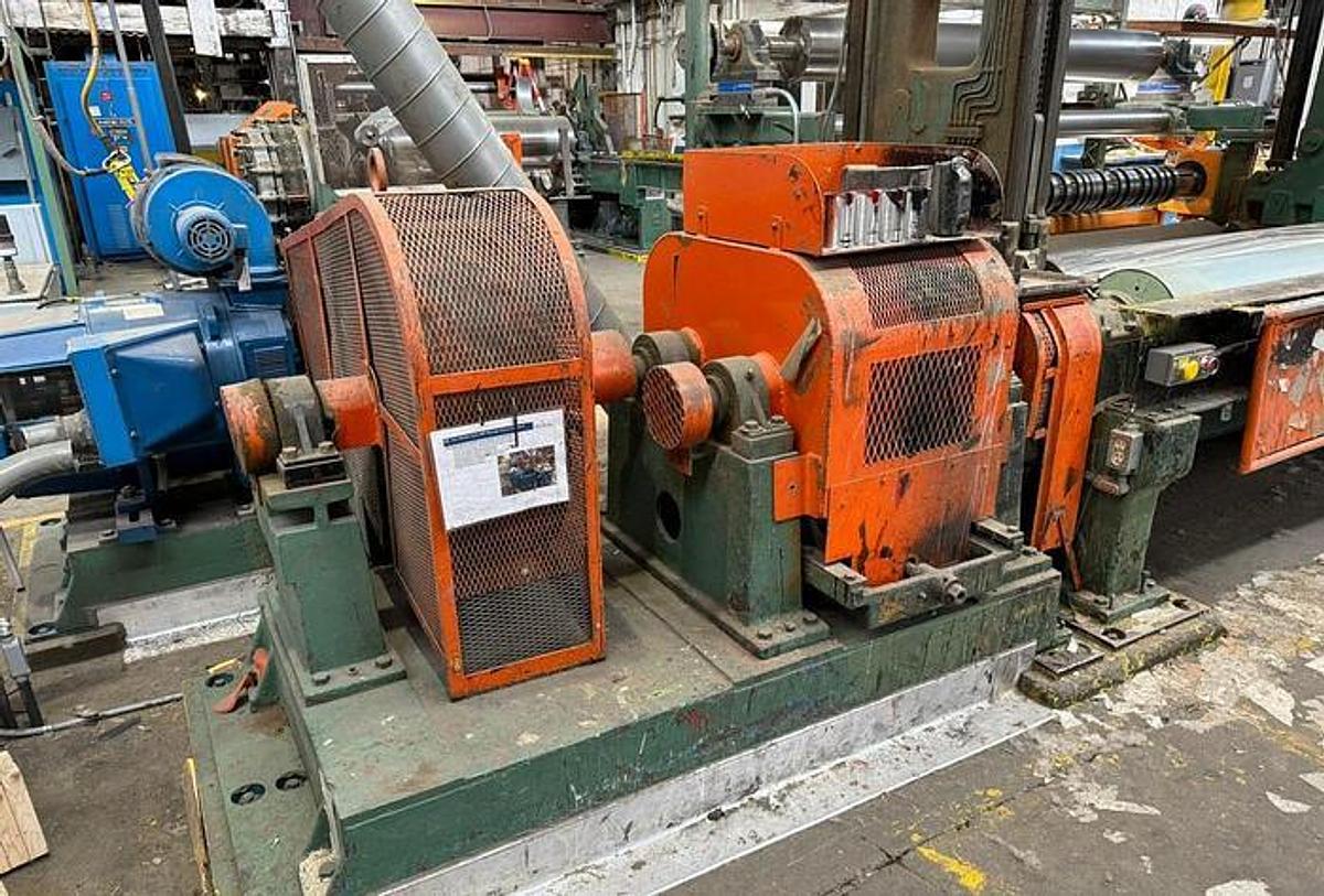 Used 92" Langston Two Drum Slitter Rewinder 72" Diameter Tidland Slitting