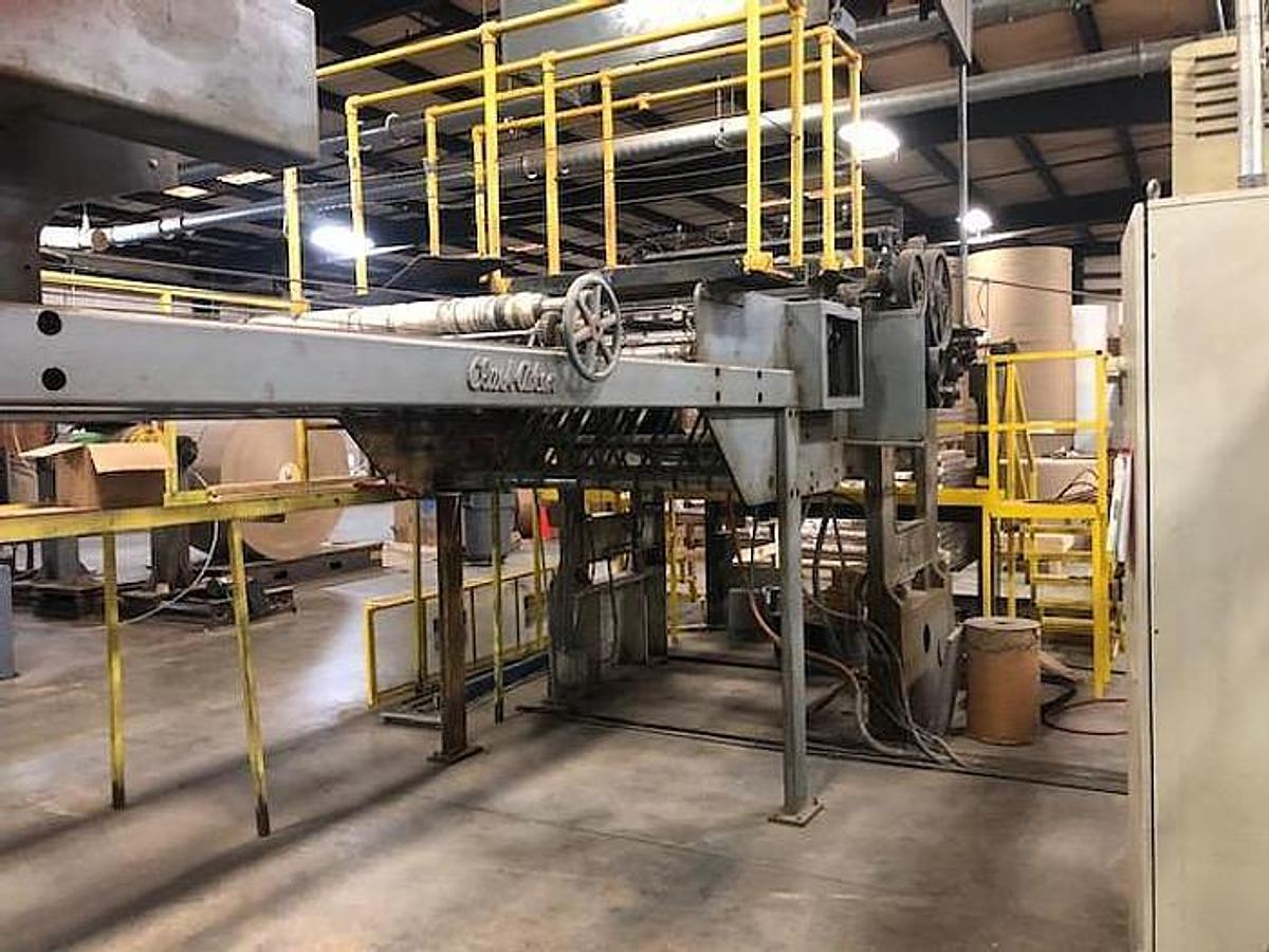 Used Clark Aiken 64" Fixed Bed Sheeter, 26"-144" Cutoff