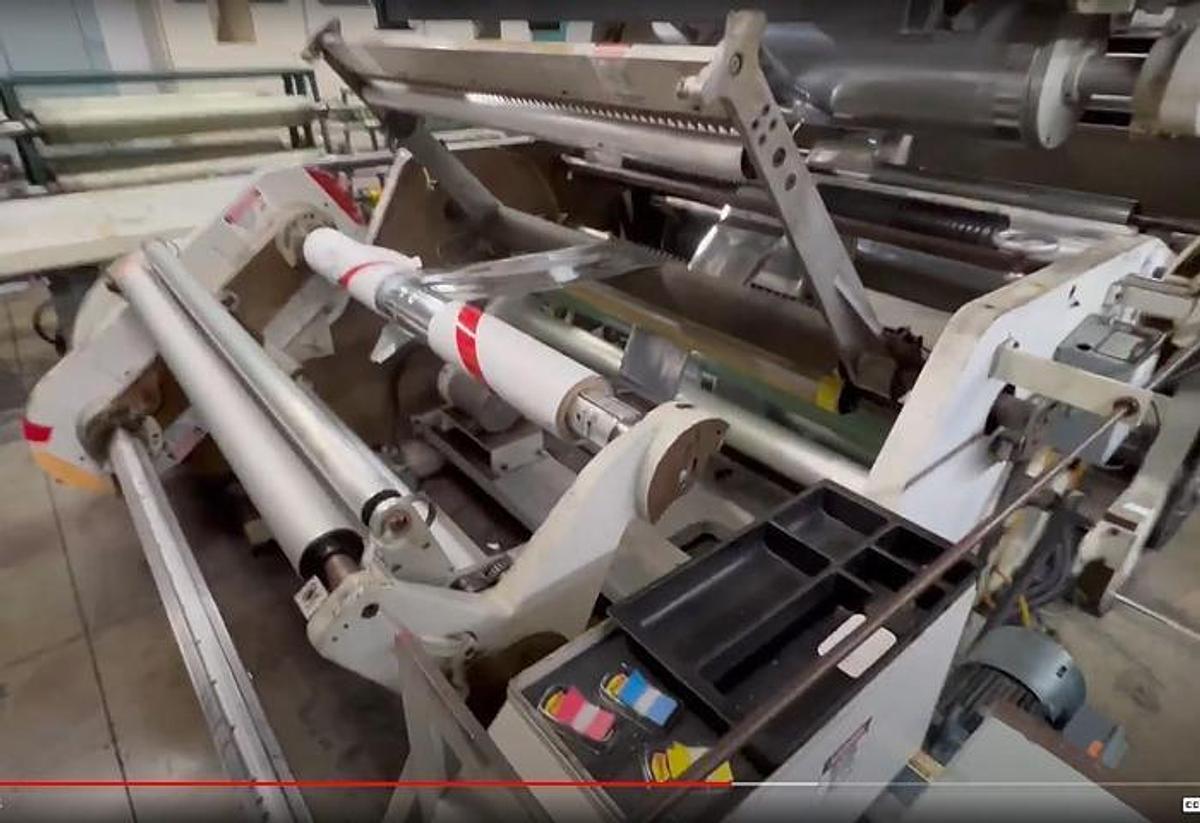 Used 45" Kidder Automatic Rewind with Splicer 24" Dia.