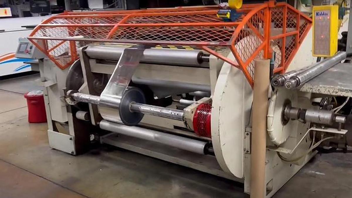 Used 45" Width Kidder Automatic Unwind with Splicer 24" Dia.
