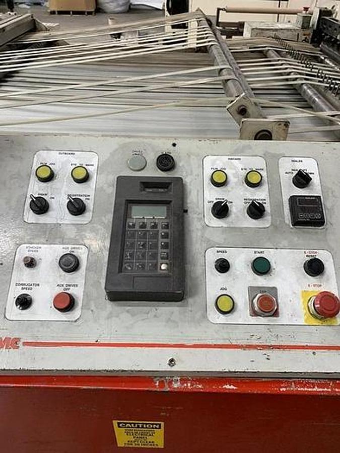 Used FMC 56" Split Roll Sideweld Bag Machine