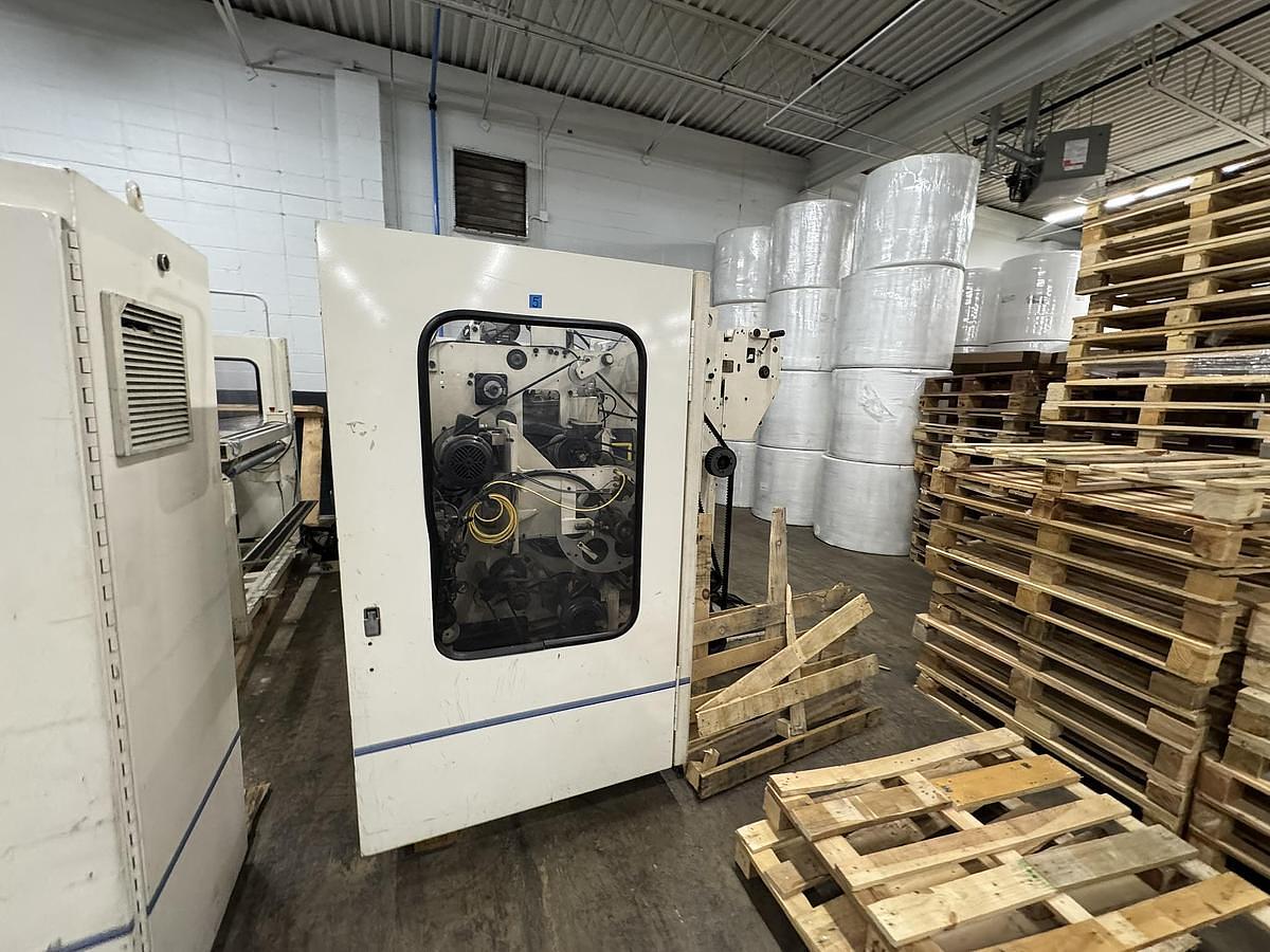 Used Elsner ENR-1000 42" Automatic Nonwoven Wipes Rewinder