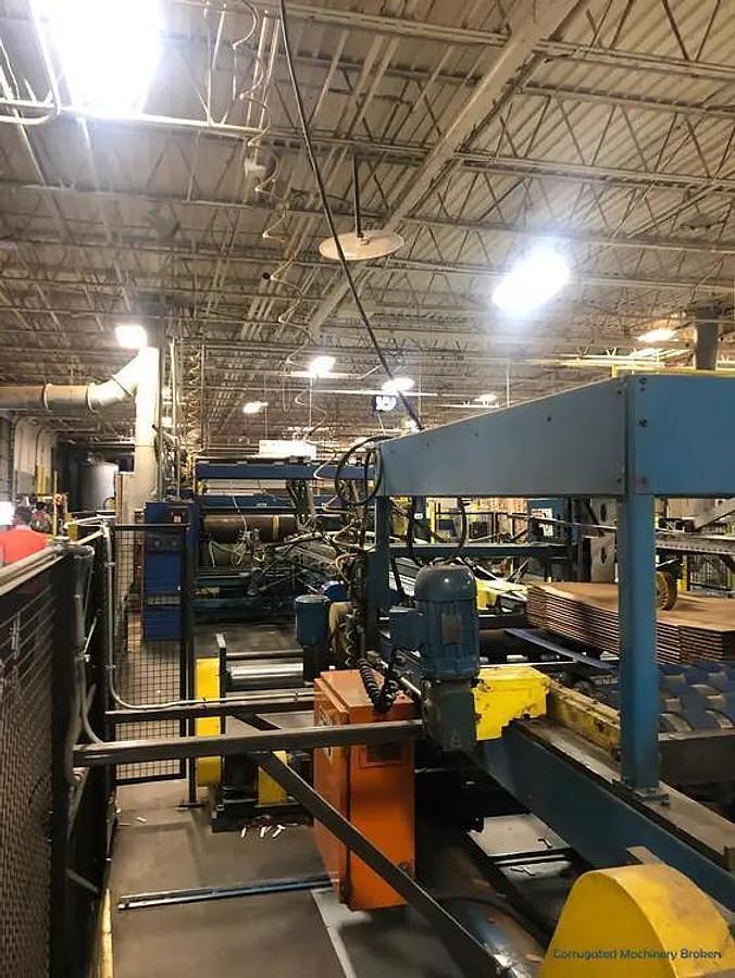 Used Serenco 66" x 130" Folder Gluer with 2 Color Flexo and Inline Rotary Die-Cutter