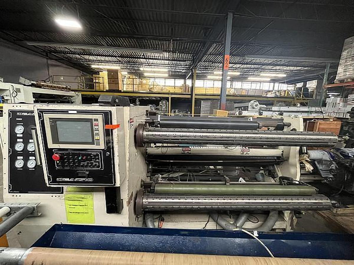 Used Deacro DA-653 65" Duplex Cantilevered Slitter Rewinder