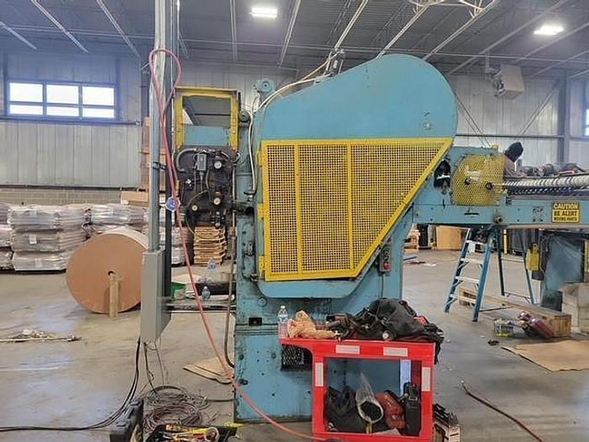 Used Clark Aiken 100" Single Rotary Knife Sheeter, No Unwinds