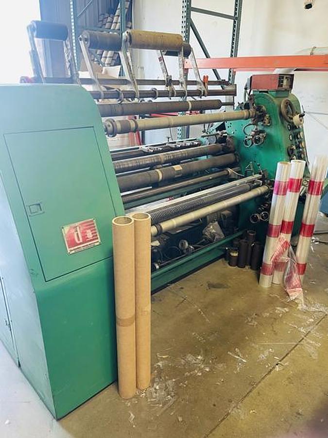 Used Dusenbery 635 BL 54" Duplex Slitter Rewinder, 18" Rewind