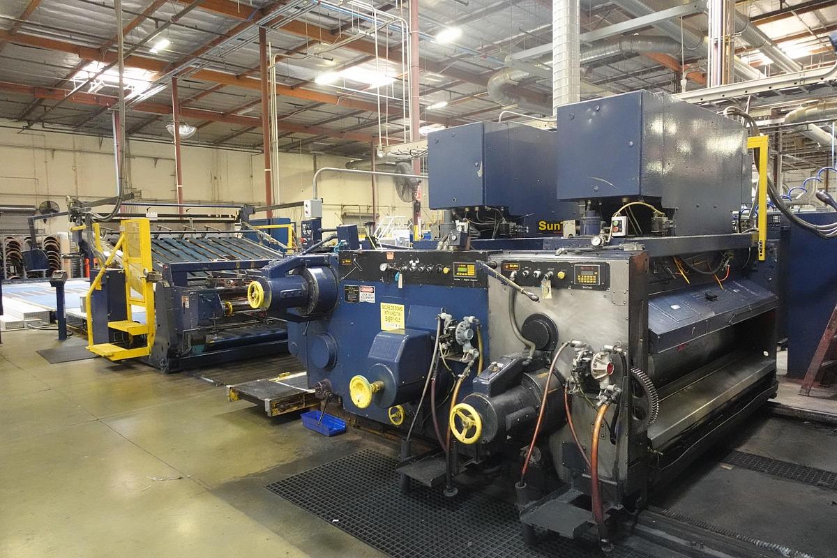 Used Ward 66" x 113" 3-Color Rotary Die Cutter with Sun Automation Retrofit