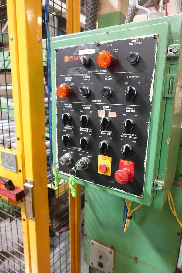 Used 1982 Langston Mini 24" x 70" 2-Color Flexo Folder Gluer (Printer Slotter Folder Gluer)