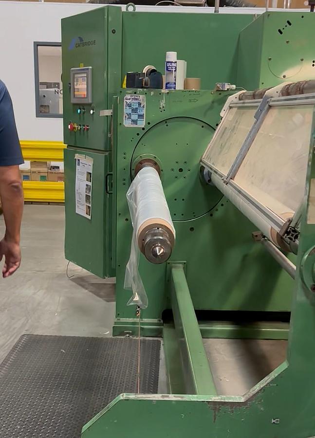 Used Catbridge 324-18 72" Simplex Turret Slitter Rewinder with Perforation - 2006