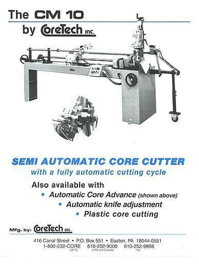 Used 120" Coretech CM10 Core Cutter, 1985