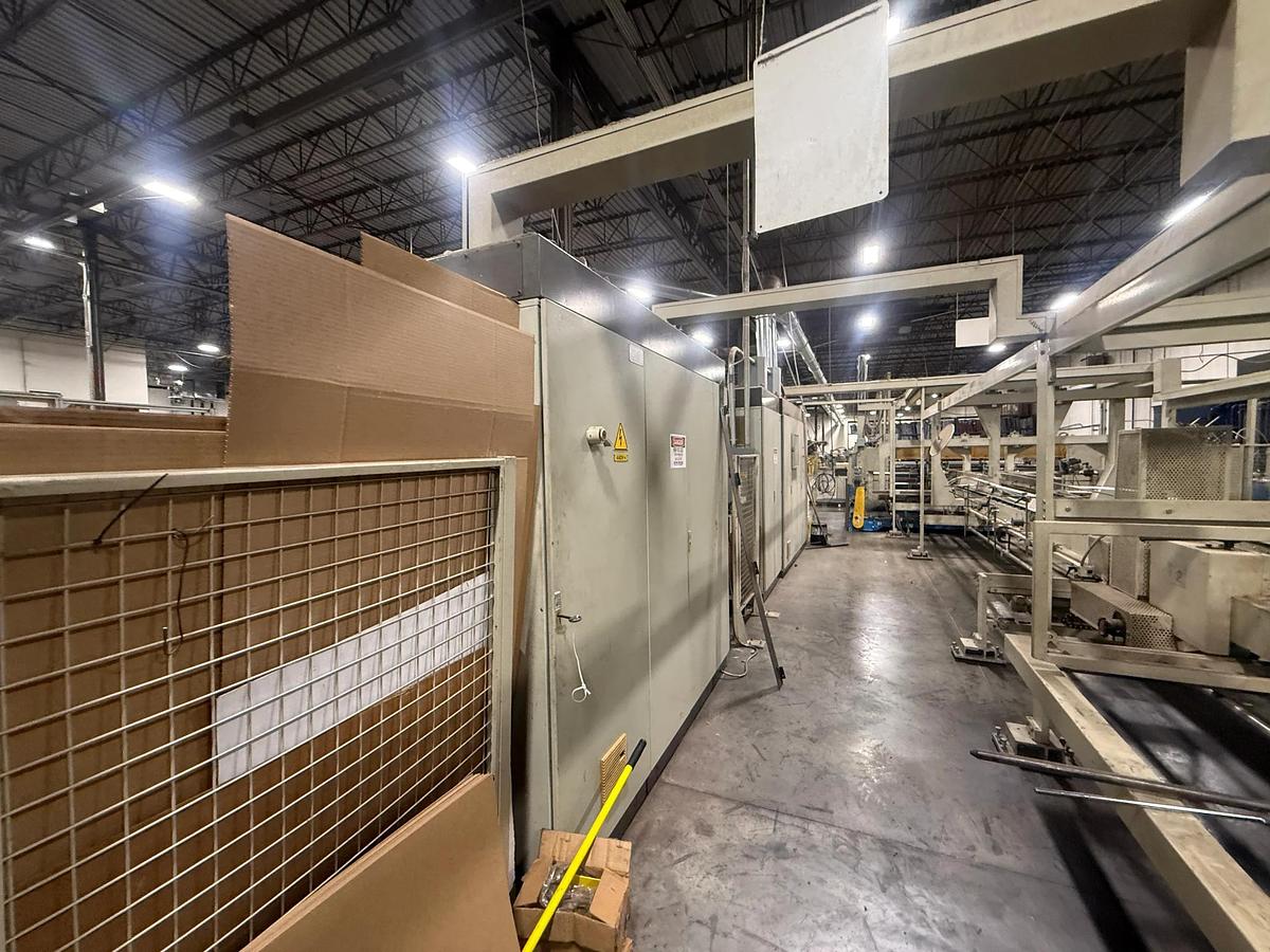 Used 53″ x 122″ Curioni Flexo Folder Gluer (1999) – 2 Color – SUN Lead Edge Feeder – Valco Glue – Computerized Setup