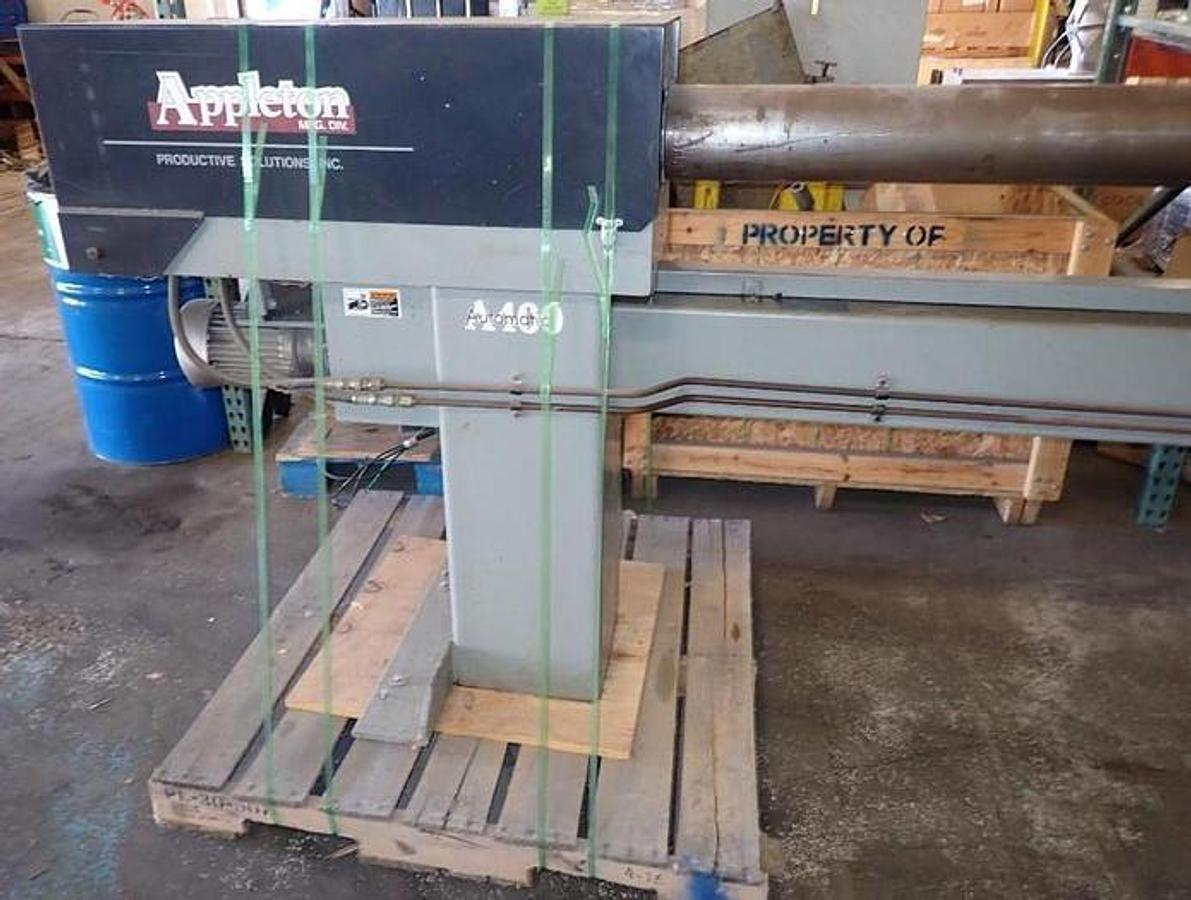 Used 120" Appleton A400 Automatic Core Cutter, 2002