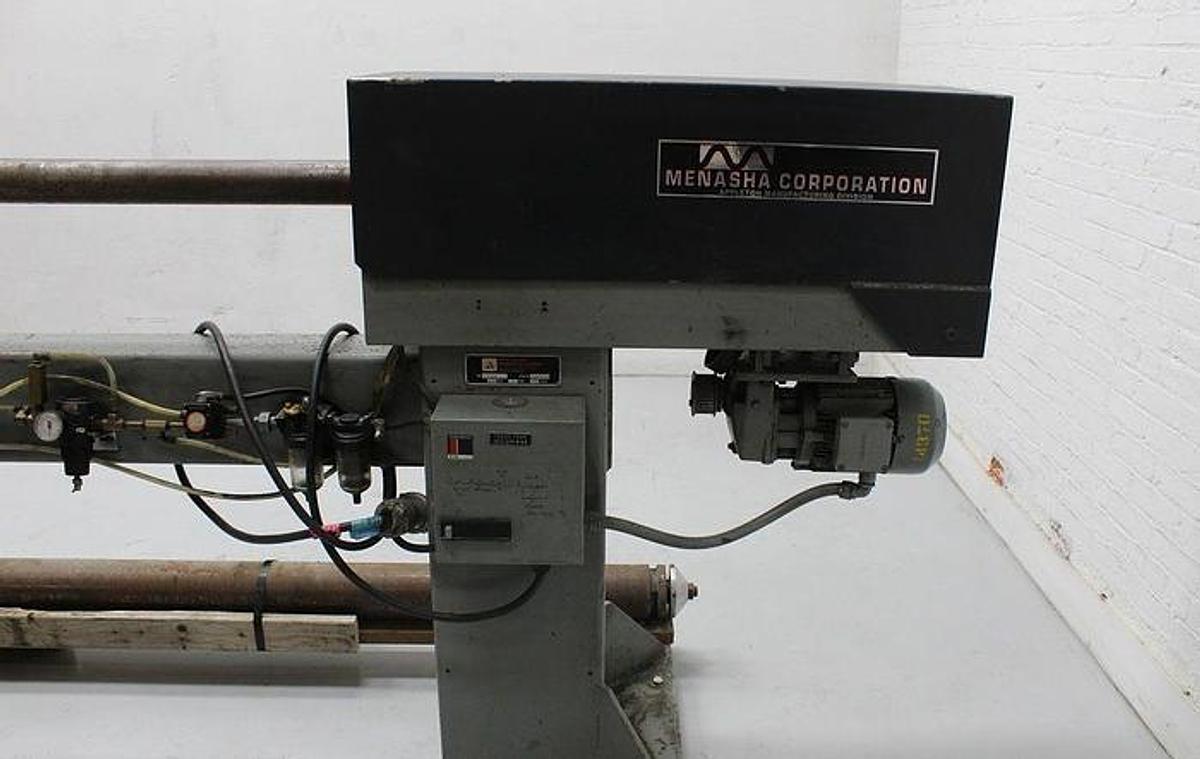 Used 128" Menasha S200 Core Cutter, 1989
