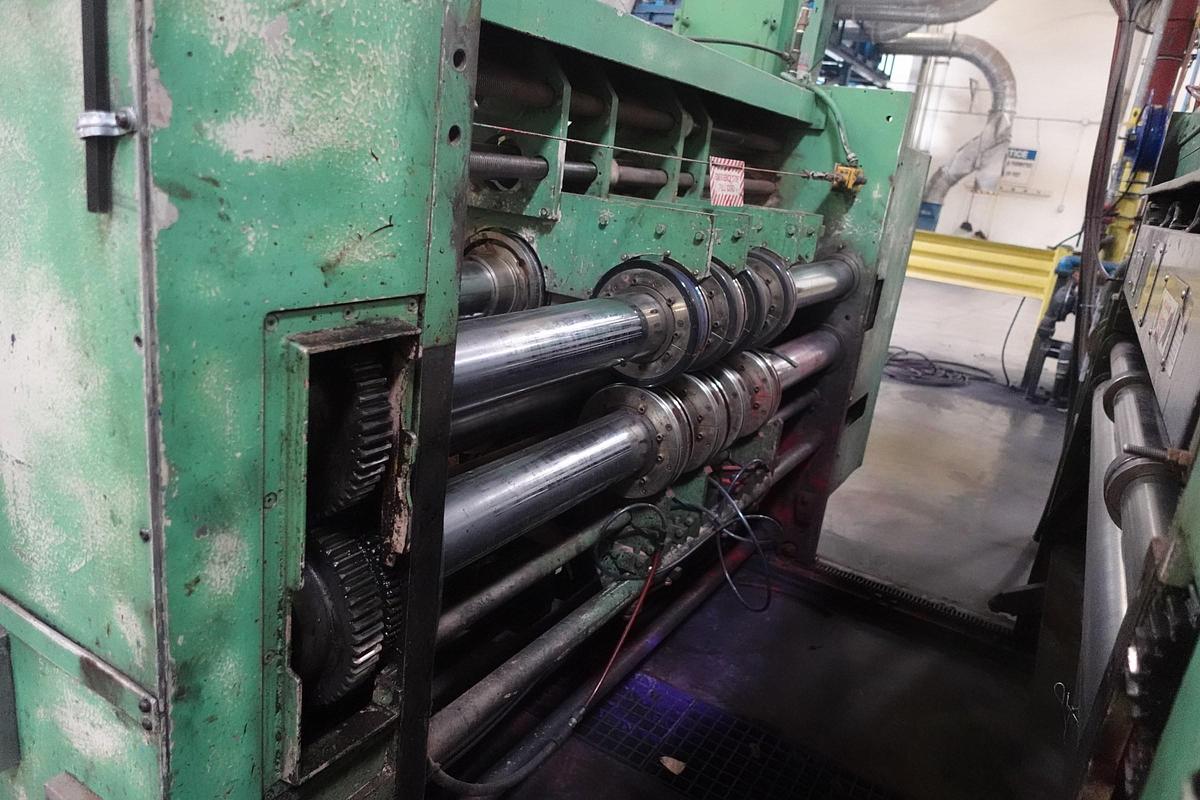 Used 1982 Langston Mini 24" x 70" 2-Color Flexo Folder Gluer (Printer Slotter Folder Gluer)