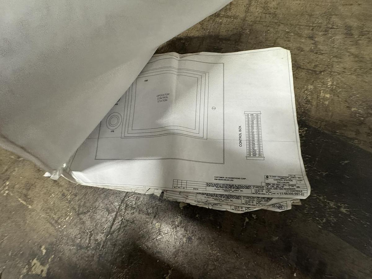Used Elsner ENR-1000 42" Automatic Nonwoven Wipes Rewinder