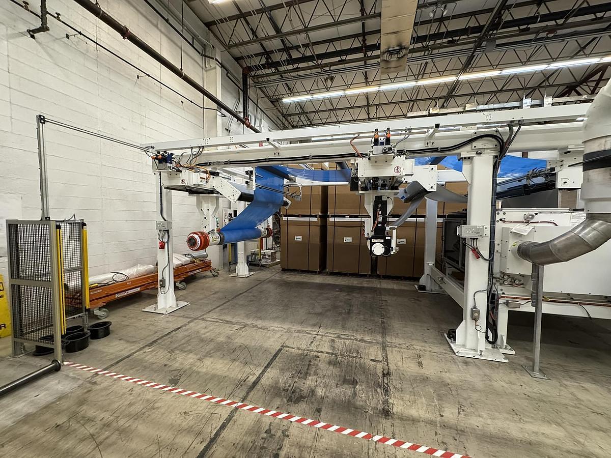 Used 72" Catbridge 324 MC Lamination Line with Turret Rewinder