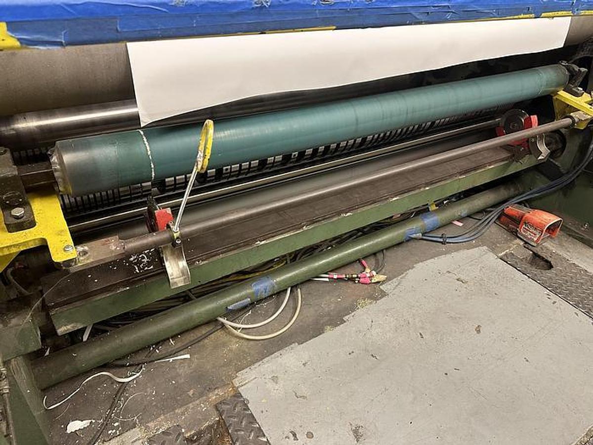 Used 72" Cameron Two Drum Slitter Rewinder Model 438 - 60" Rewind with A&F Shaftless Unwind Stand