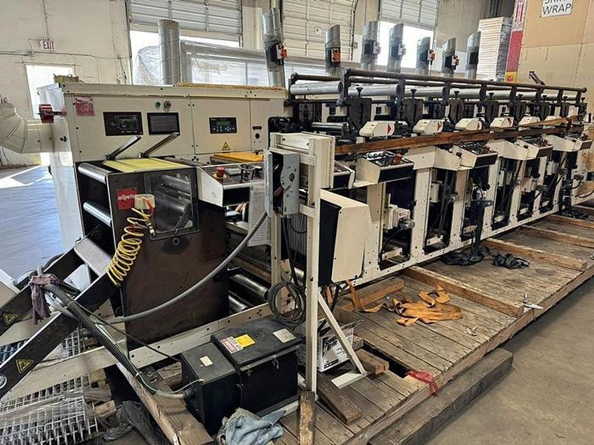 Used Nilpeter 15" 8 Color Flexo Press with Die Station