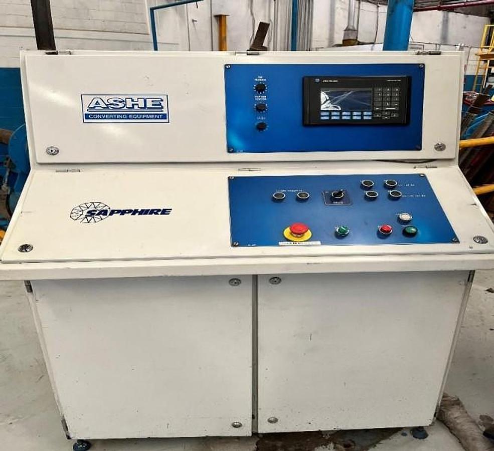 Used Ashe Sapphire 680 47" Aluminum Foil Cantilevered Duplex Slitter Rewinder