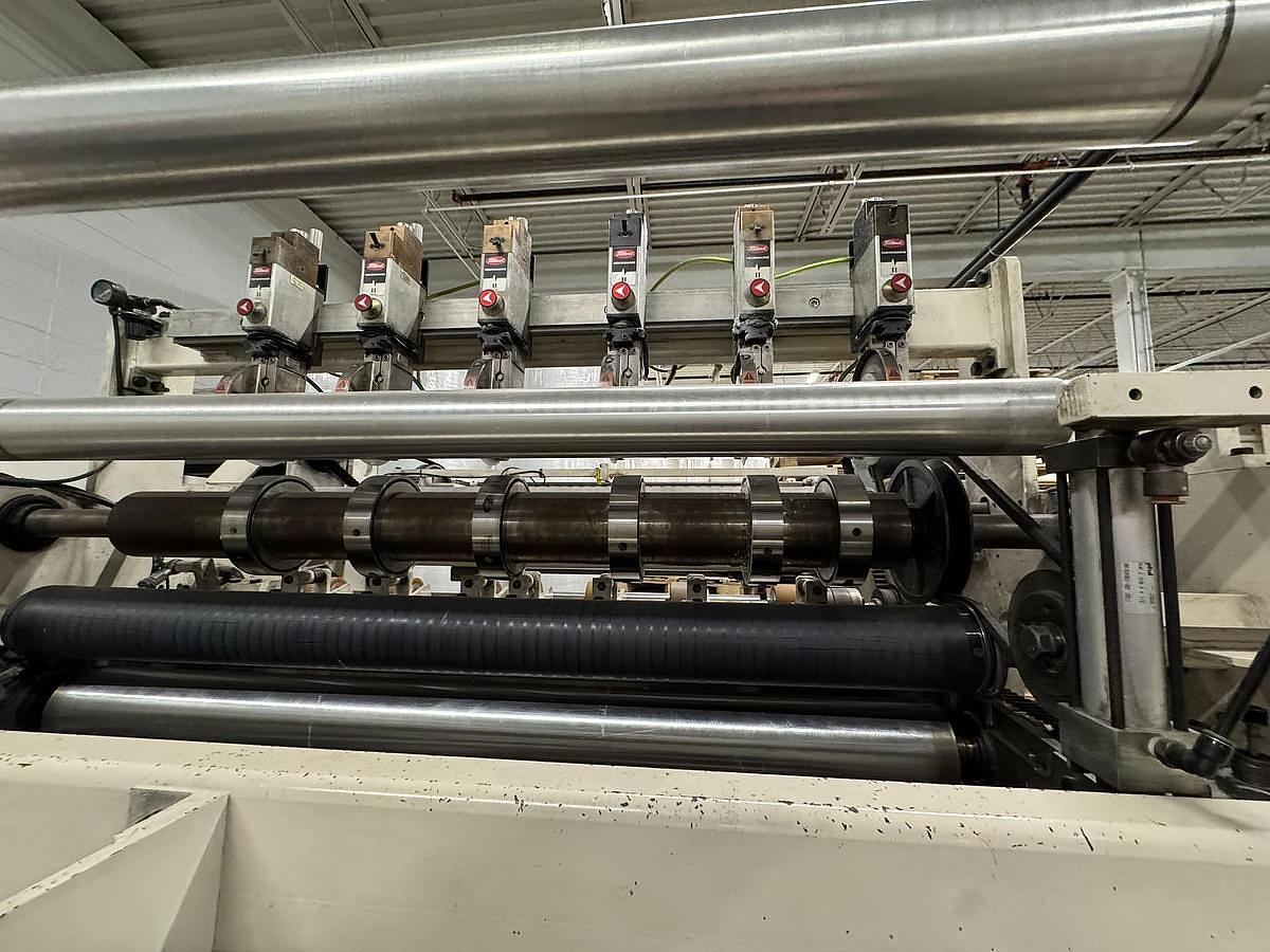 Used Elsner ENR-1000 42" Automatic Nonwoven Wipes Rewinder