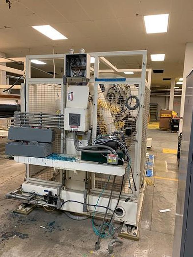 Used 66" Geometrics Shaftless Turret Unwind with Splicing 40" OD Capacity