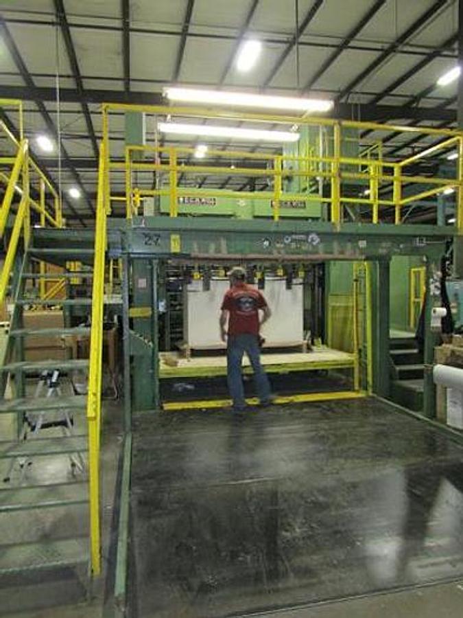 Used E.C.H. Will 76" Dual Rotary Knife Sheeter - 1992