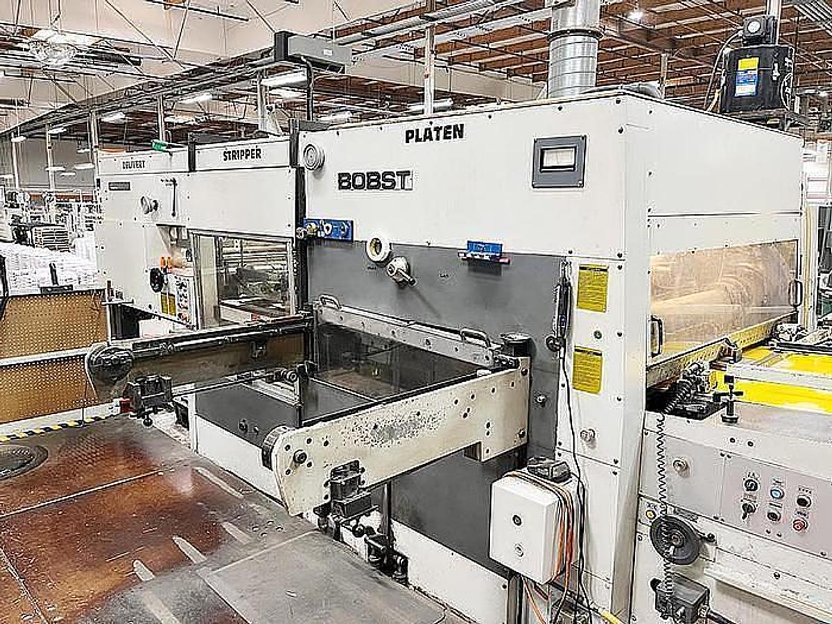 Used Bobst 142 E Die Cutter with Stripping - 1992