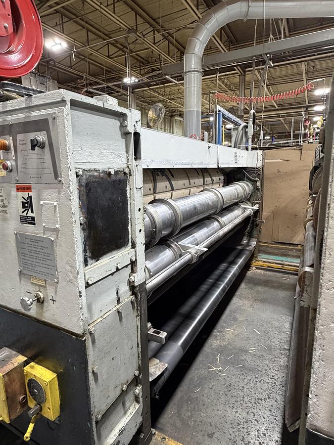 Used Koppers 66" × 113" 2-Color Flexo Rotary Die Cutter / Slotter Line with AG Stacker & Exit Conveyor